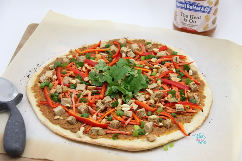 Pad Thai Spicy
 Pad Thai Spicy PB Chicken Pizza vegan and gluten free