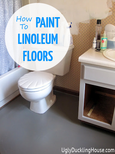 Painted Linoleum Kitchen Floor
 Painted Vinyl Linoleum Floors The Ugly Duckling House