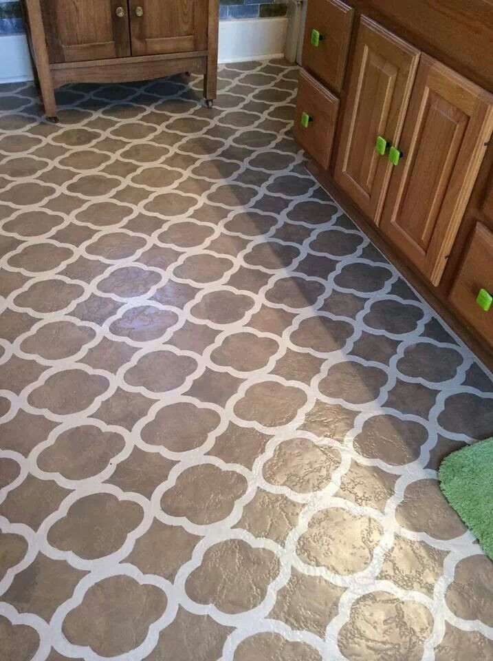 Painted Linoleum Kitchen Floor
 AS painted floors Refinishing Inspiration