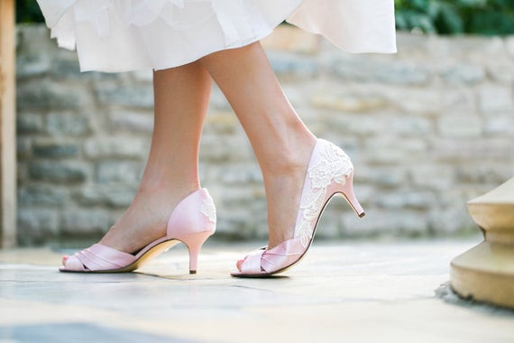 Pale Pink Wedding Shoes
 Wedding Shoes Light Pink Wedding Heels Pink Bridal by