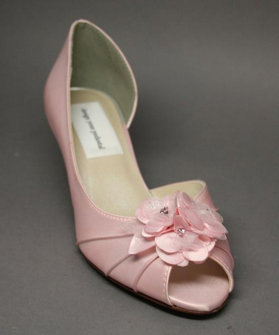 Pale Pink Wedding Shoes
 SAMPLE SALE Wedding Shoes Pale Pink by EllieWrenWeddingShoe