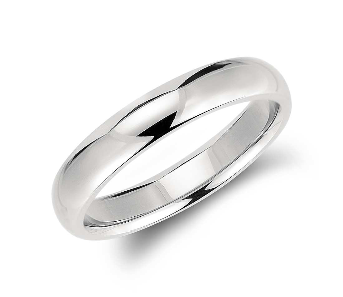 Palladium Wedding Rings
 fort Fit Wedding Ring in Palladium 4mm