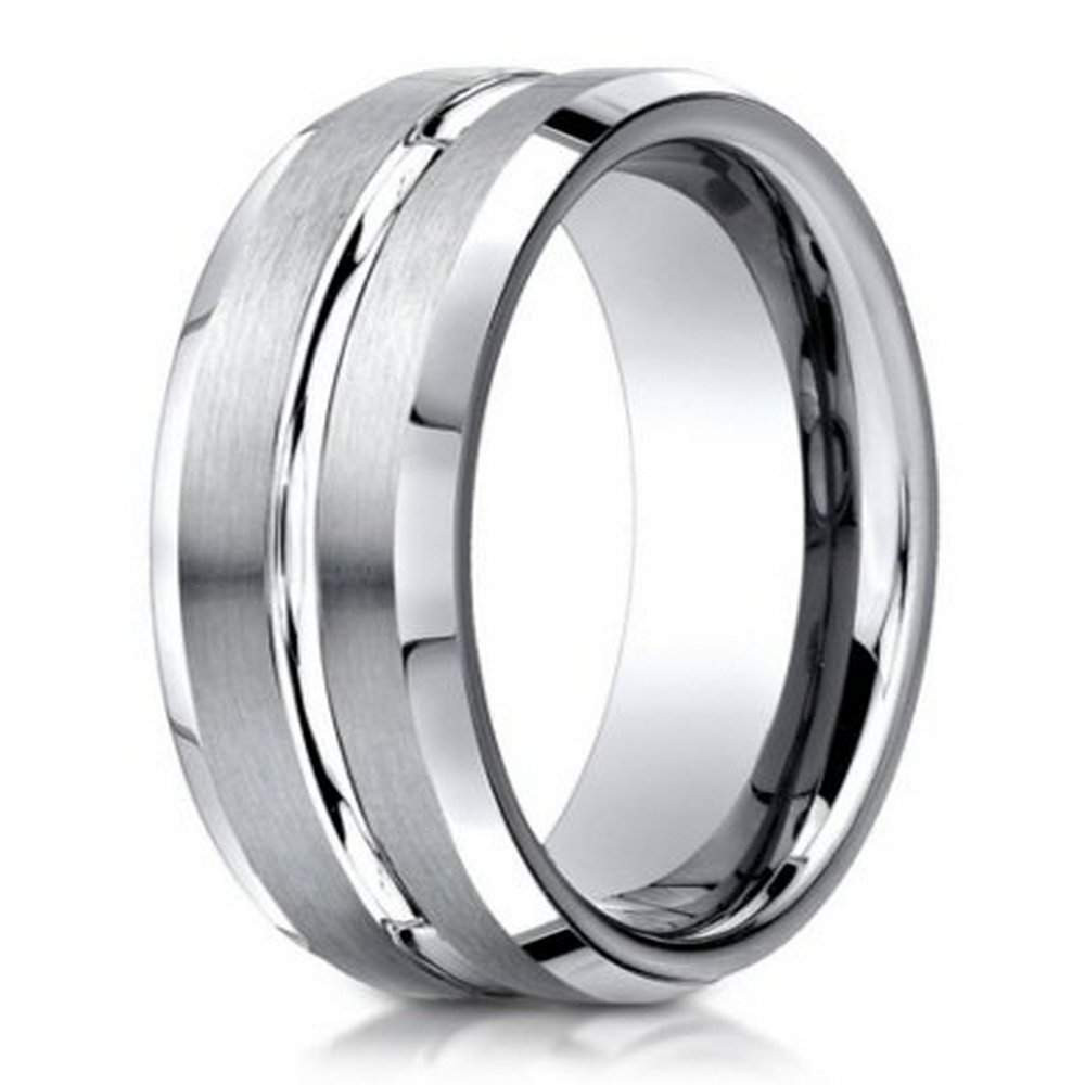 Palladium Wedding Rings
 Men s palladium wedding ring with center cut 6mm Just
