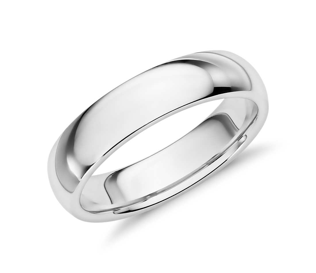 Palladium Wedding Rings
 fort Fit Wedding Ring in Palladium 5mm