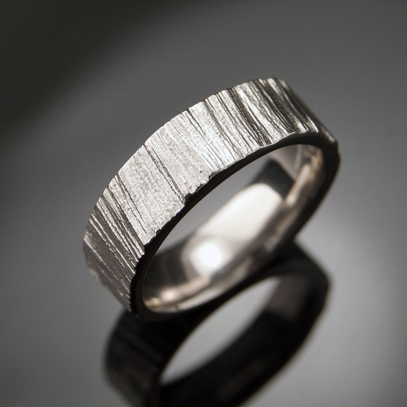 Palladium Wedding Rings
 Saw Cut Wedding Band Ring Textured Palladium Ring Uni