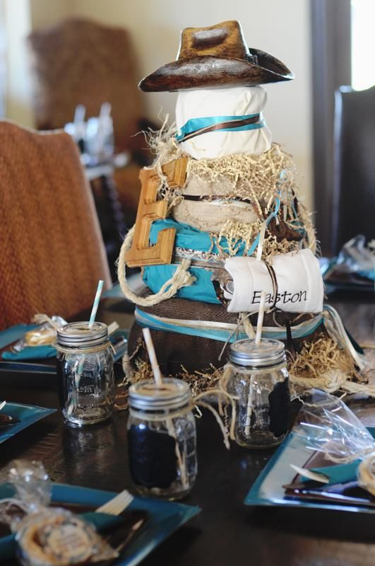 Pamper Party Ideas For Baby Shower
 Western Turquoise Baby Shower