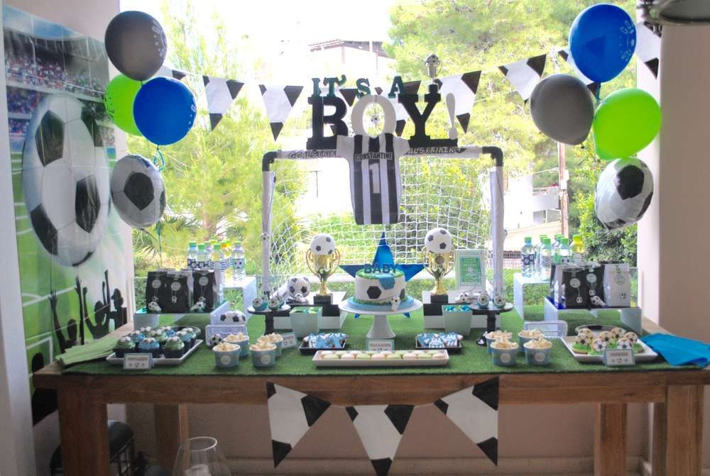 Pamper Party Ideas For Baby Shower
 Soccer Baby Shower Party Ideas