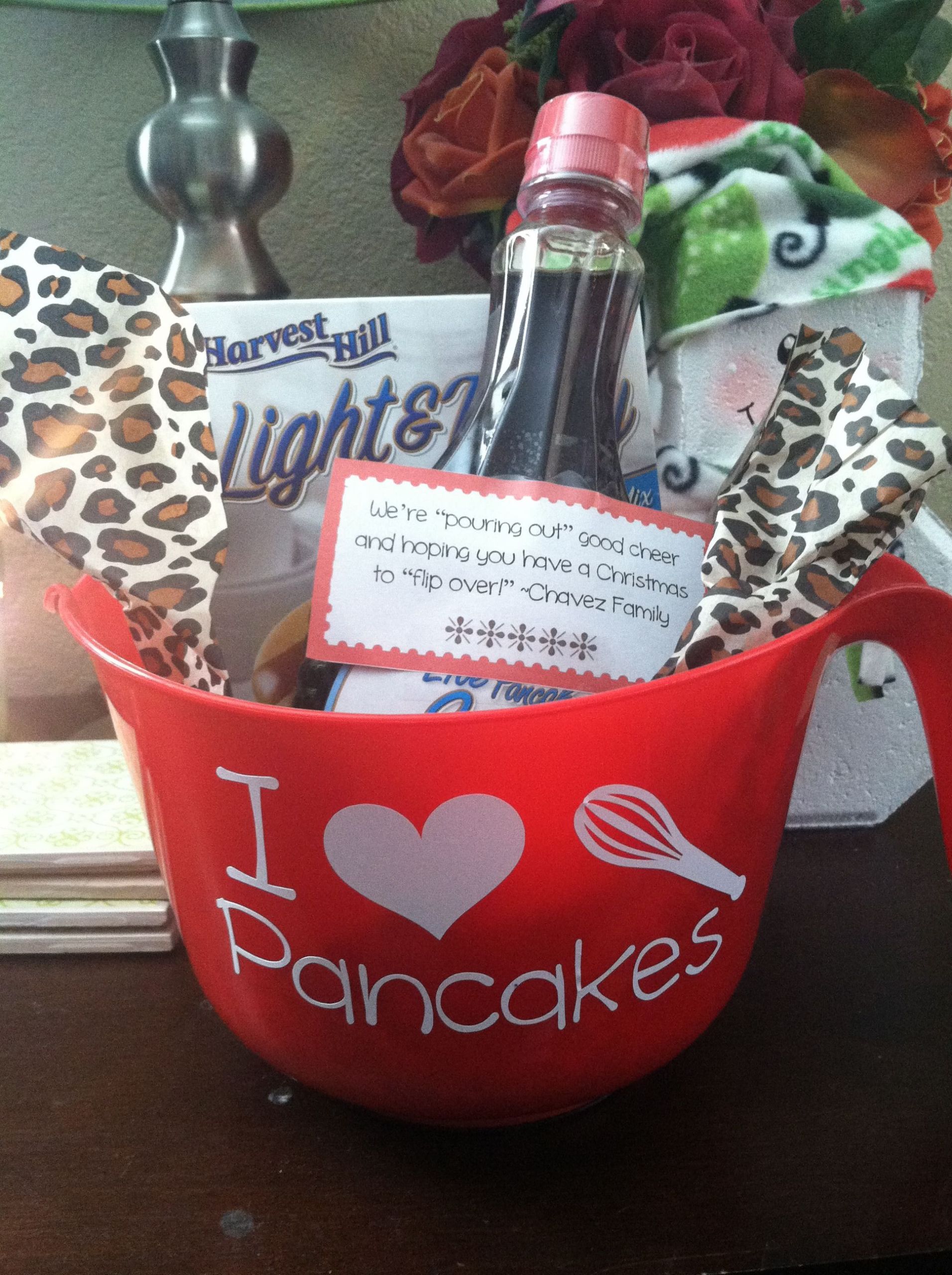 Pancake Gift Basket Ideas
 Pancake t basket for neighbors dollar tree bowl mix