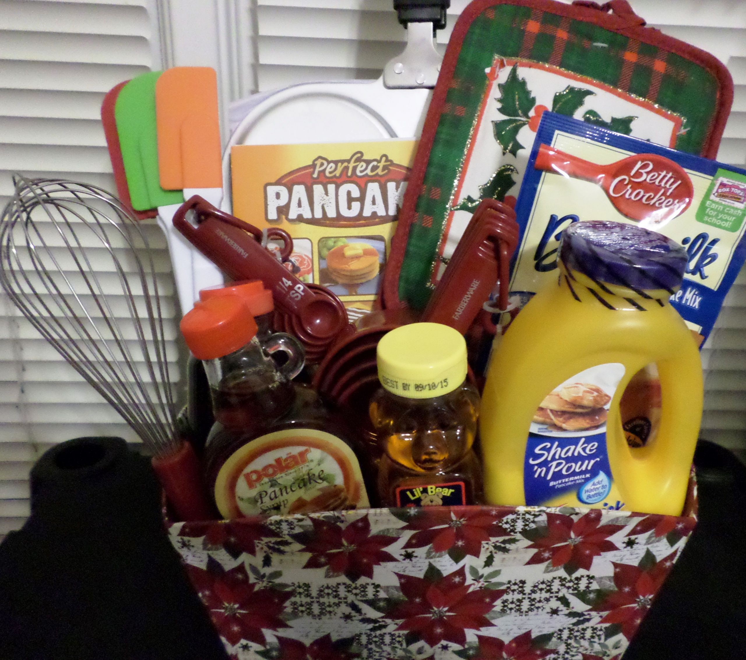 Pancake Gift Basket Ideas
 Perfect Pancake Basket for the neighbors to have Christmas