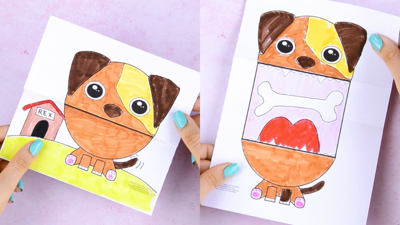 Paper Craft For Children
 Big Mouth Dog Printable Paper Craft for Kids