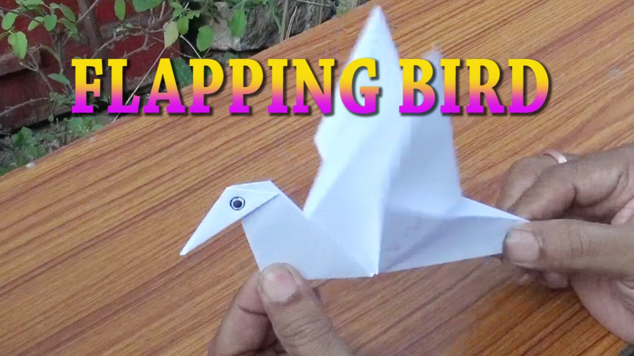 Paper Craft For Children
 FLAPPING BIRD PAPER CRAFT ORIGAMI EASY STEPS FOR KIDS