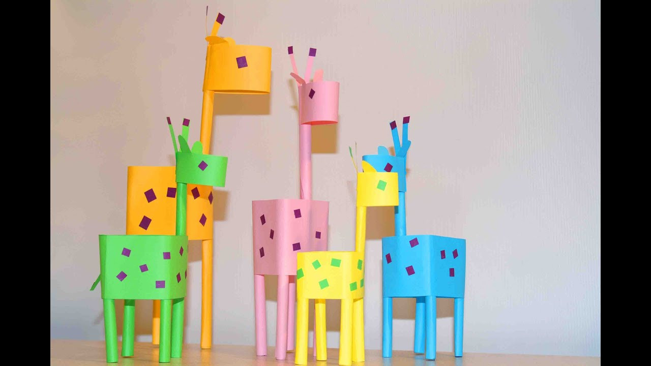 Paper Craft For Children
 Paper crafts for kids Paper Little Giraffes EASY PAPER DIY