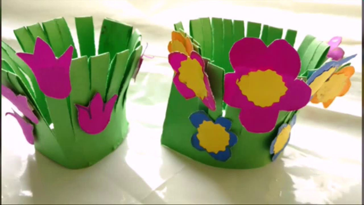 Paper Craft For Children
 Easy Paper Craft Flower Garden Making For Kids