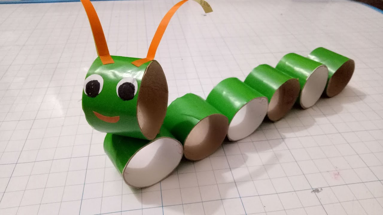 Paper Craft For Children
 Crafts caterpillar with paper roll Diy for kid fun kids