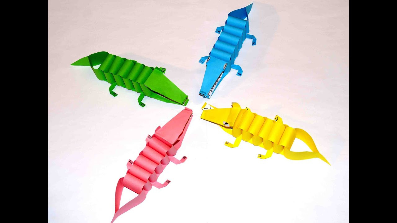 Paper Craft For Children
 Diy paper crafts Paper craft for kids Paper crocodiles