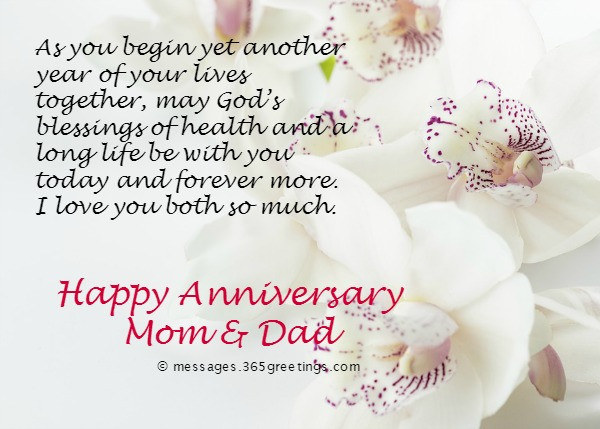 Parent Anniversary Quotes
 Anniversary Messages for Parents 365greetings
