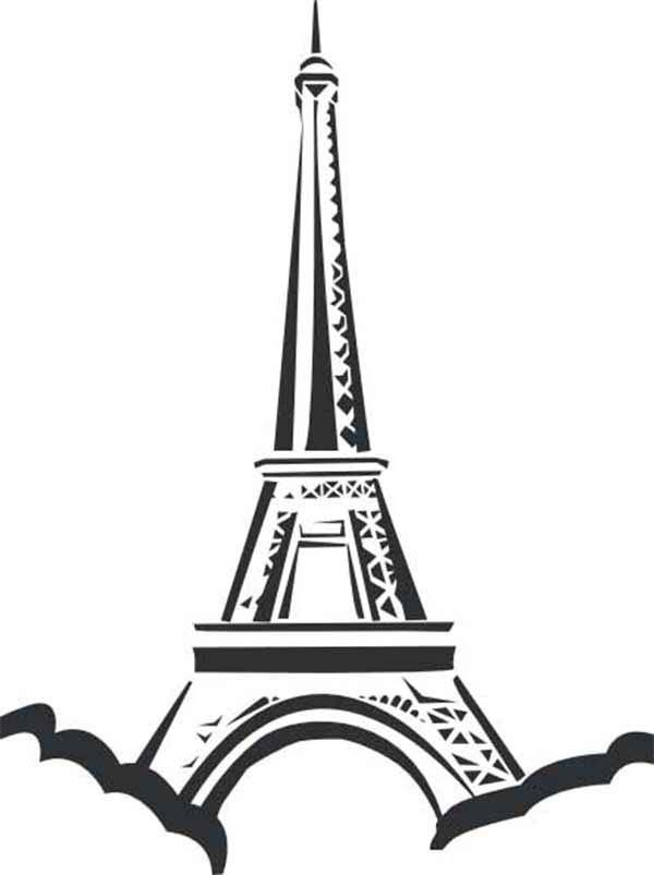 Paris Coloring Pages For Kids
 Eiffel Tower Located in Paris Coloring Page Download