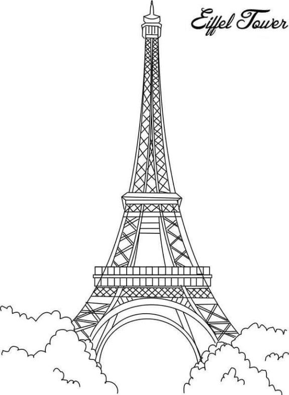 Paris Coloring Pages For Kids
 Coloring Pages eiffel tower mandala coloring