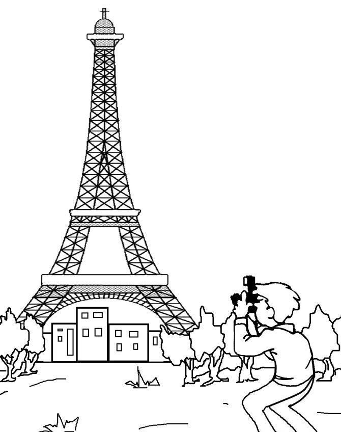 Paris Coloring Pages For Kids
 Printable Eiffel Tower Coloring Pages For Kids