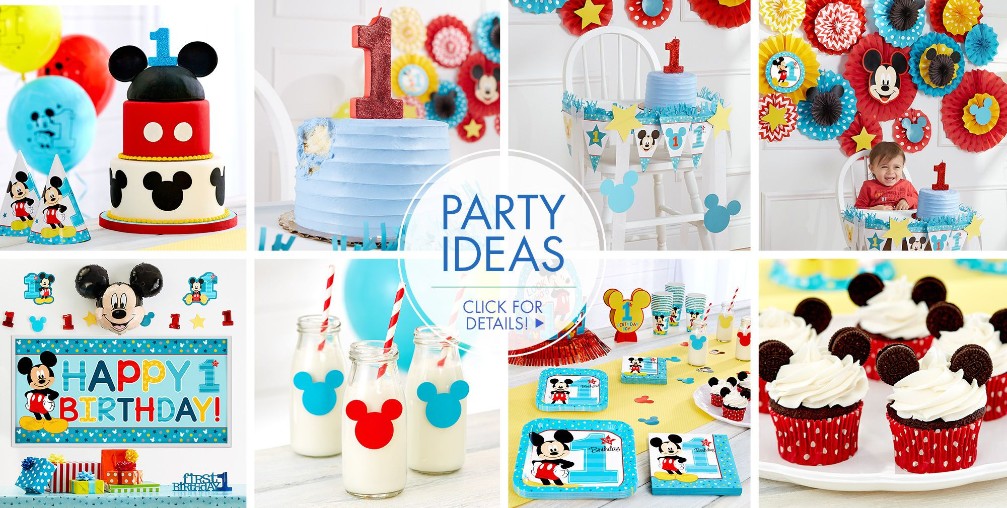 Party City 1st Birthday Boy
 Mickey Mouse 1st Birthday Party Supplies