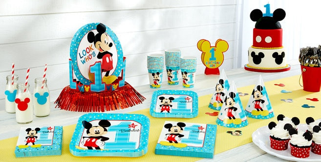 Party City 1st Birthday Boy
 Mickey Mouse 1st Birthday Party Supplies Party City
