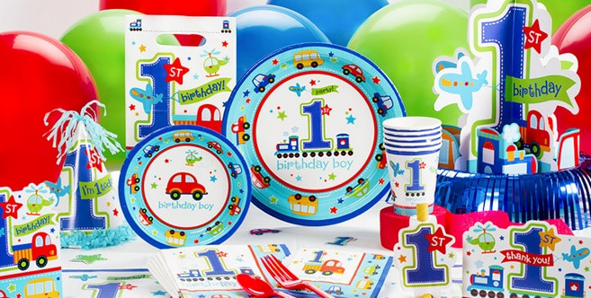 Party City 1st Birthday Boy
 All Aboard 1st Birthday Party Supplies 1st Birthday