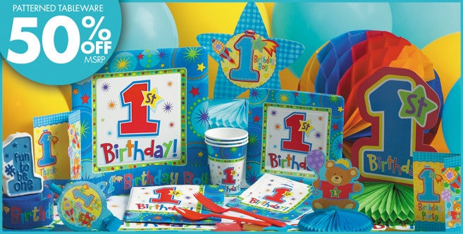 Party City 1st Birthday Boy
 Pin e Derful Boys 1st Birthday Party Supplies City Cake