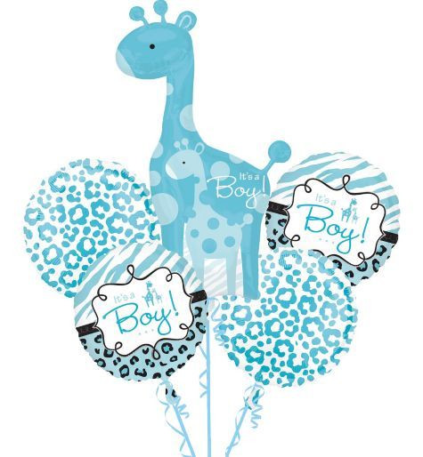 Party City Baby Balloons
 Foil Blue Safari Baby Shower Balloon Bouquet Party City
