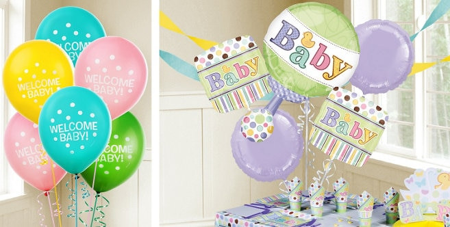 Party City Baby Balloons
 Tiny Bundle Baby Shower Decorations