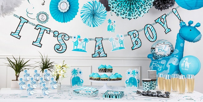 Party City Baby Girl Shower Decorations
 Blue Safari Baby Shower Decorations Party City