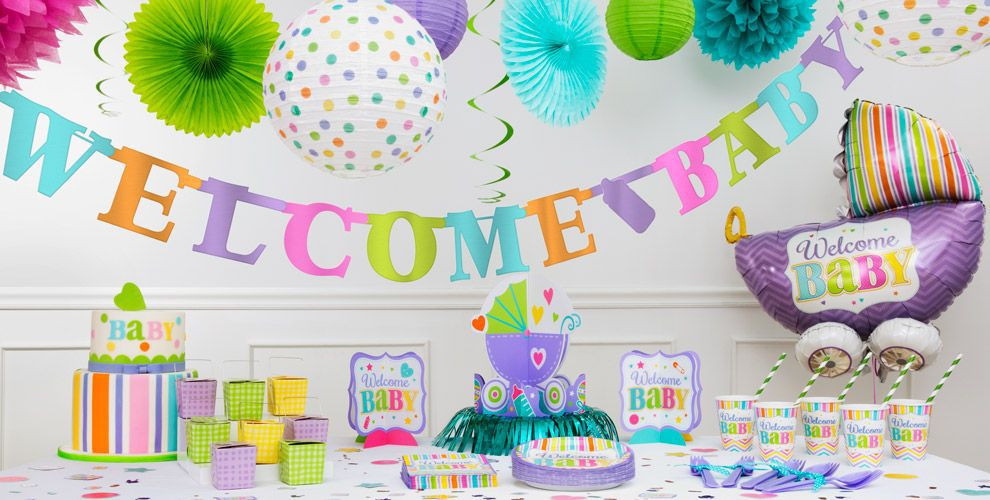 Party City Baby Girl Shower Decorations
 Bright Wel e Baby Shower Decorations Party City