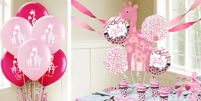 Party City Baby Shower Girl
 Pink Wild Safari Baby Shower Balloons Party City