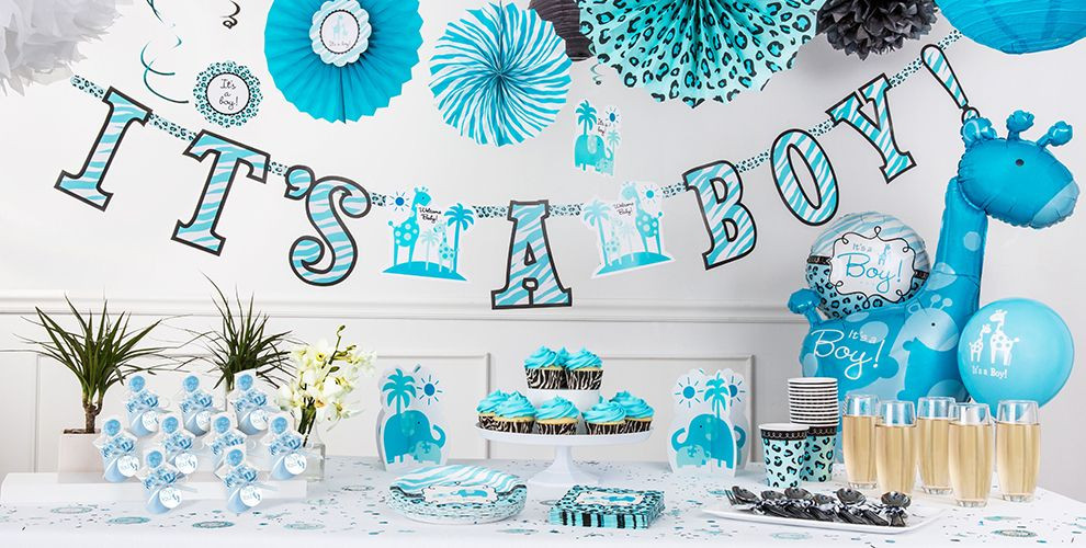 Party City Baby Shower Items
 Blue Safari Baby Shower Decorations Party City