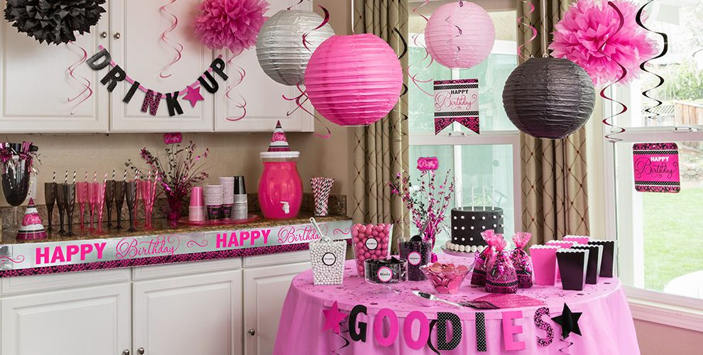 Party City Birthday Party Ideas
 Black & Pink Birthday Party Supplies
