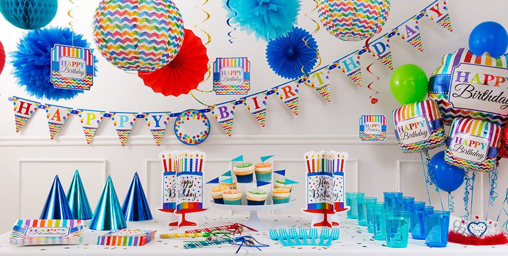 Party City Birthday Party Ideas
 Bright Dot & Chevron Birthday Party Supplies Chevron