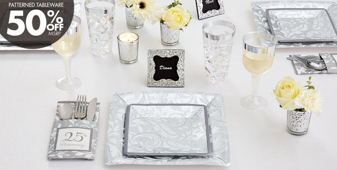 Party City Wedding Favors
 Silver Wedding Party Supplies Party City
