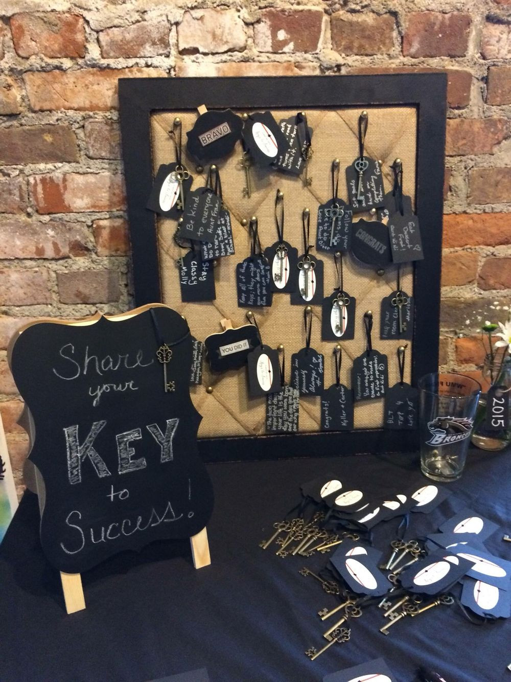 Party Ideas For College Graduation
 Grad party "Keys to Success" table