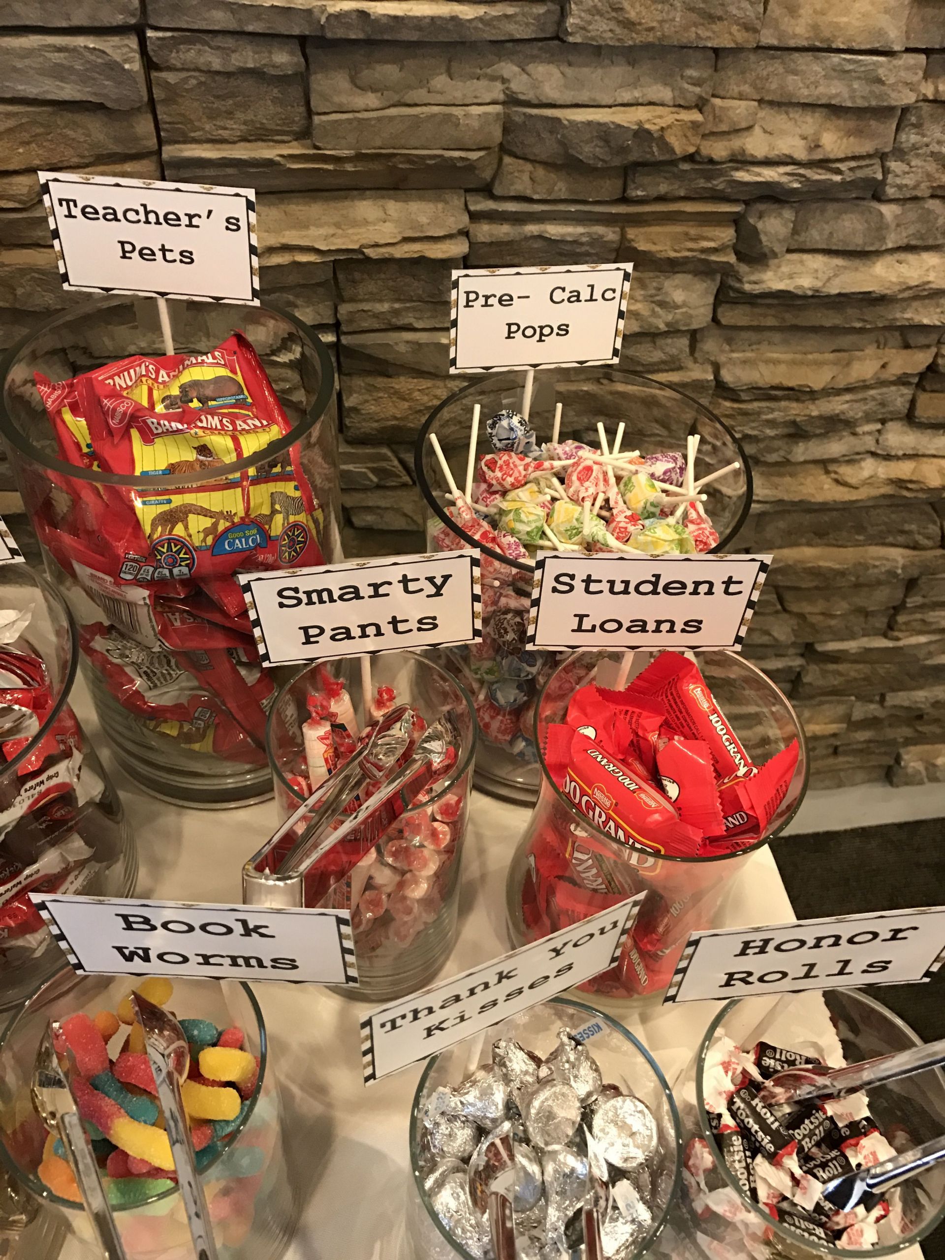 Party Ideas For College Graduation
 College graduation themed candy bar high school