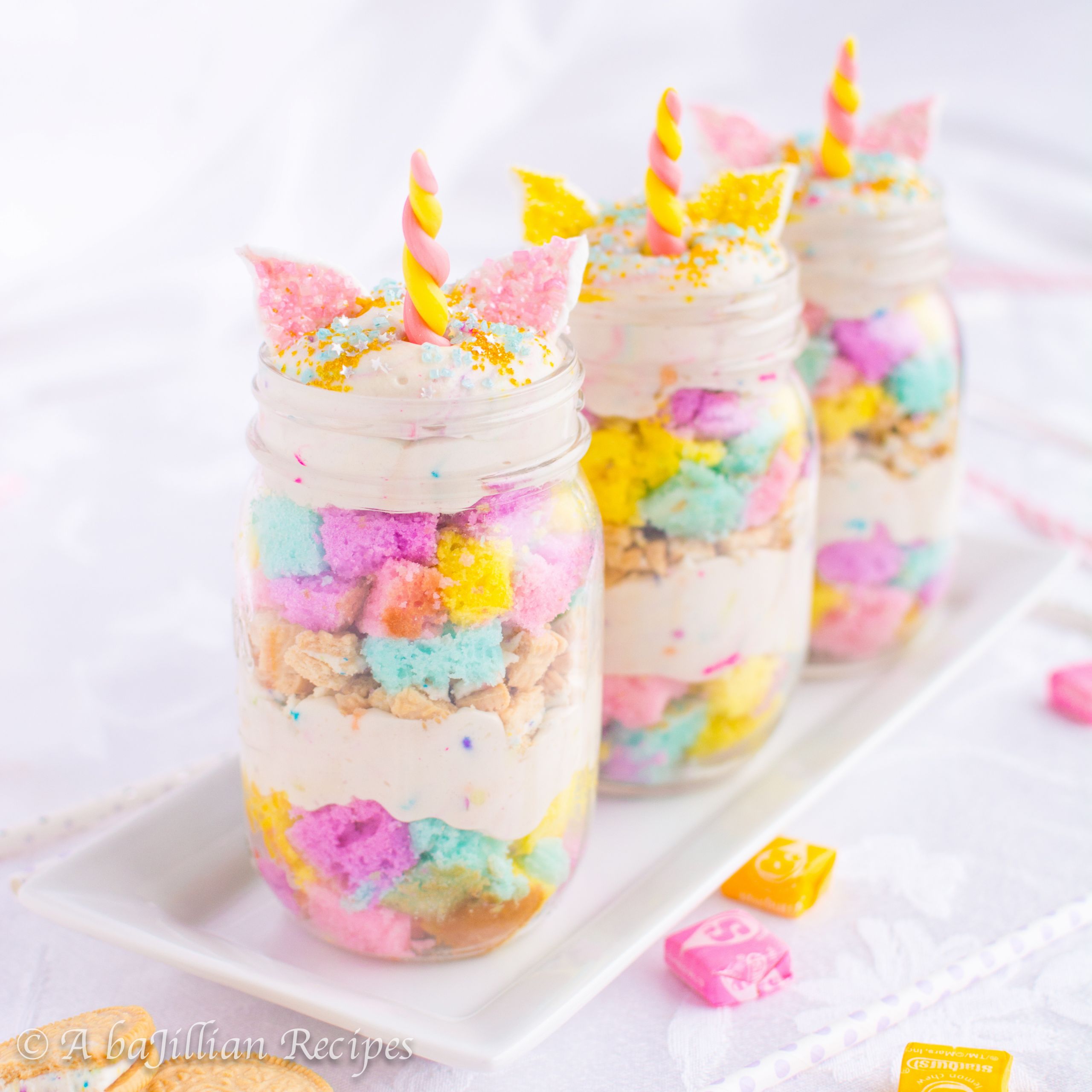Party Ideas Unicorn Food Glass
 Unicorn Mini Trifles A baJillian Recipes