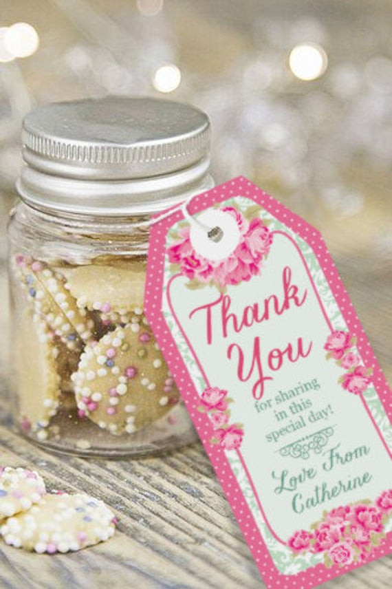 Party Thank You Gift Ideas
 High Tea Party Favor Tags Thank you tags Instantly
