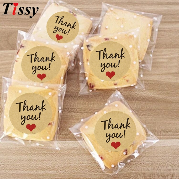 Party Thank You Gift Ideas
 120PCS Thank You Kraft Stickers Paper Gift Tags Wedding