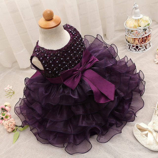 Party Wear For Baby Girls
 Cute Girl Infant Party Dress For 1 Year Baby Girl Birthday