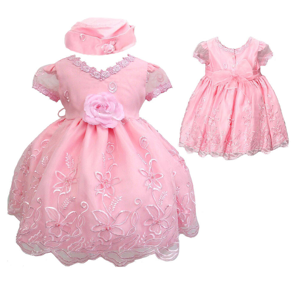 Party Wear For Baby Girls
 New Baby Infant Toddler Girl Pageant Wedding Formal Pink