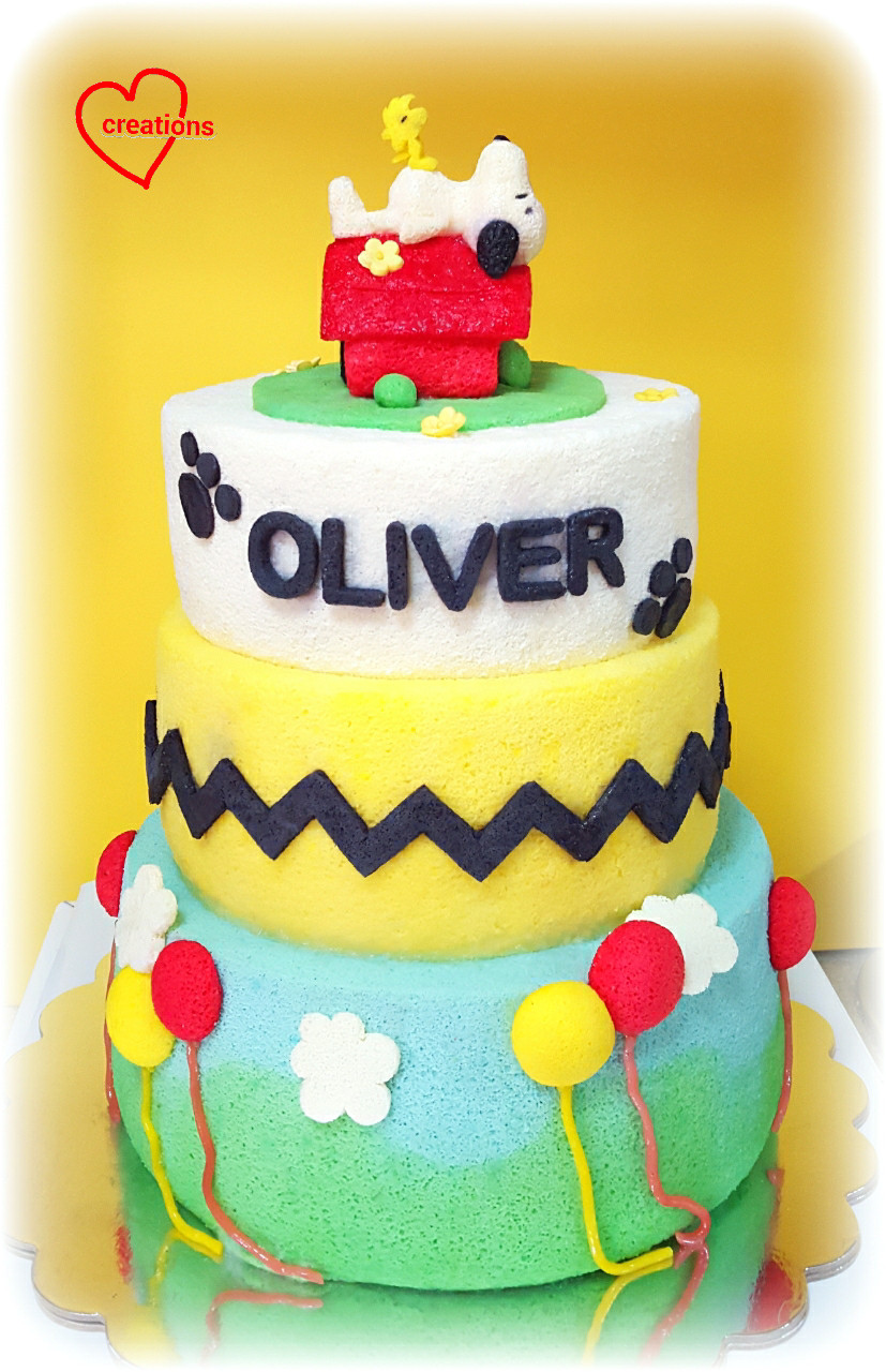 Peanuts Birthday Cake
 Loving Creations for You Snoopy and Woodstock Peanuts