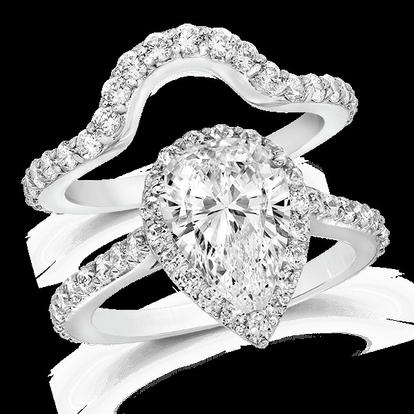 Pear Shaped Wedding Ring Sets
 Pear Shape 2 0 Carat 14K Wedding Ring Set