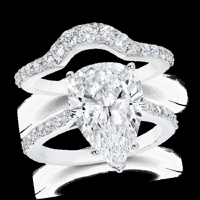 Pear Shaped Wedding Ring Sets
 Pear Shape 5 0 Carat 14K Wedding Ring Set