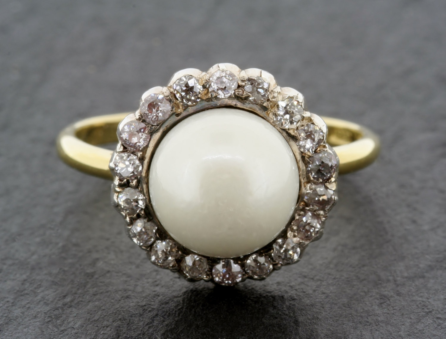 Pearl And Diamond Engagement Rings
 Antique Pearl Engagement Ring Victorian Pearl & Diamond 18ct