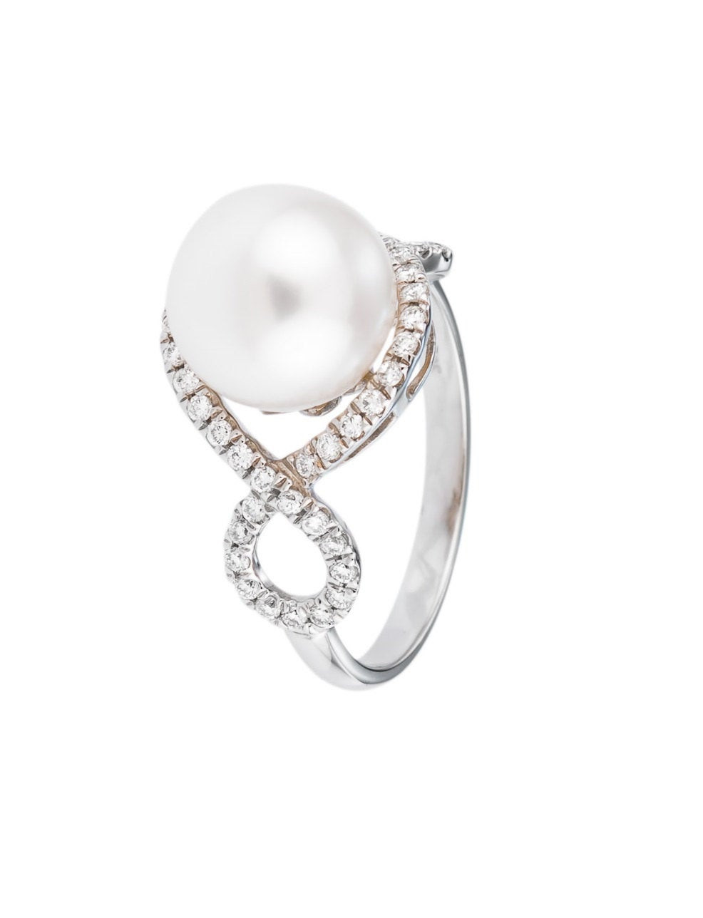 Pearl And Diamond Engagement Rings
 Pearl Engagement Ring Infinity Diamond Pearl Ring by KGHJewels