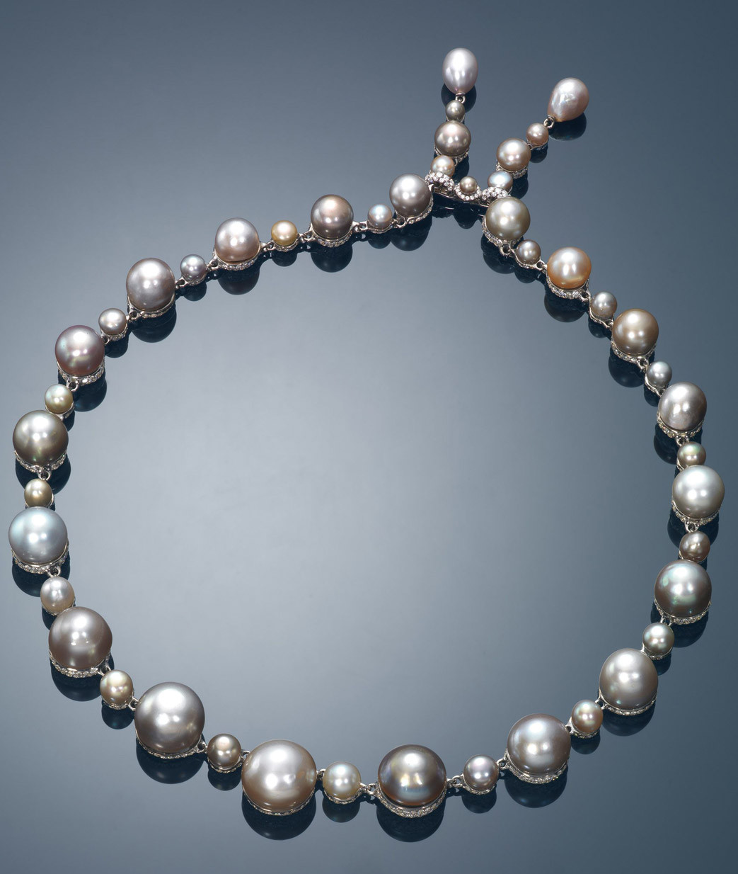 Pearl And Diamond Necklace
 Jewelry News Network ‘Pigeon’s Blood’ Ruby Necklace Leads