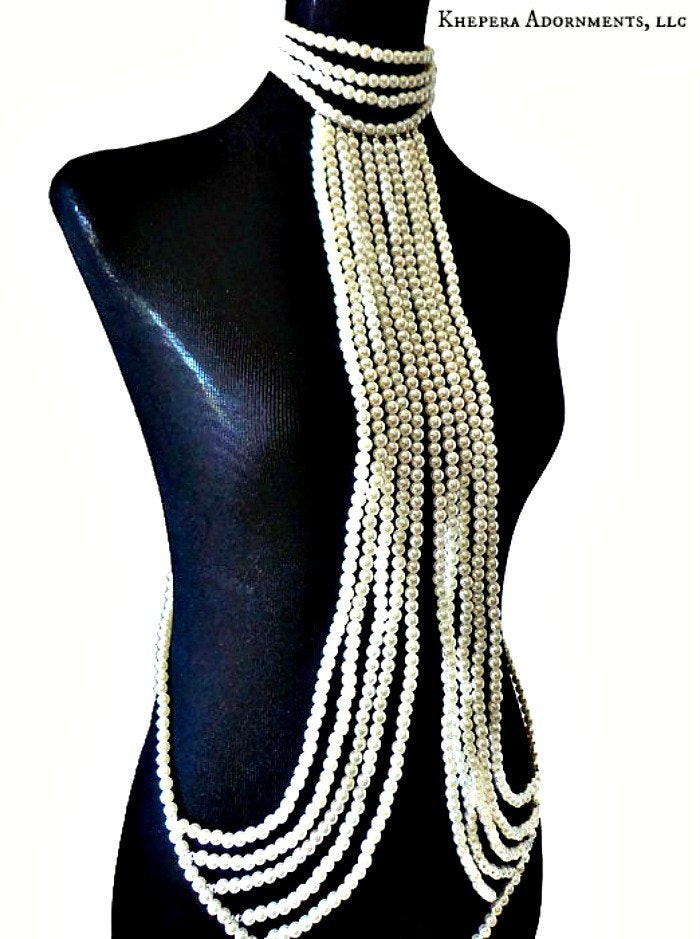 Pearl Body Jewelry
 Glass Pearl Body Beads Body Pearls Body Chain Pearl